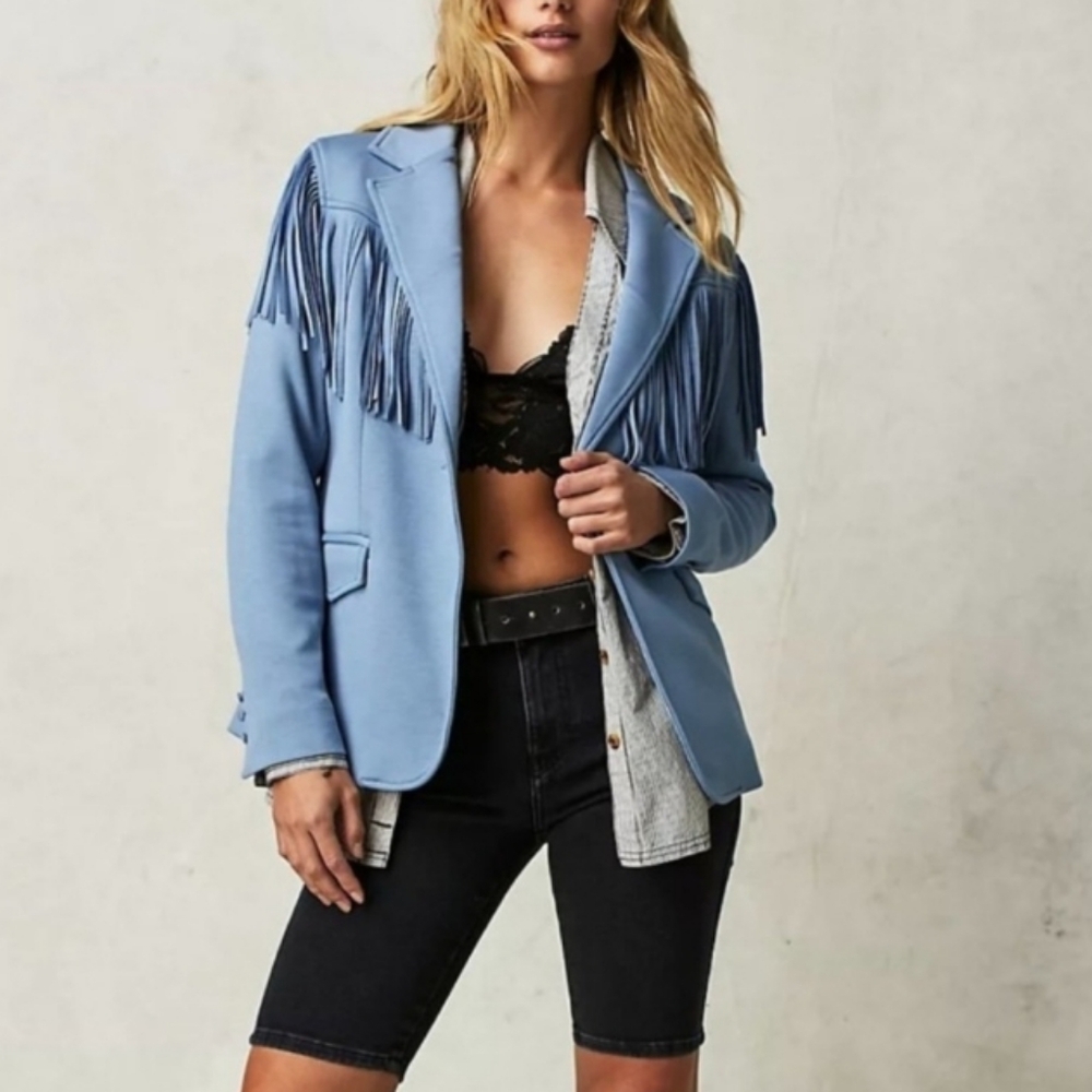 Blank NYC × FP fringe blazer.